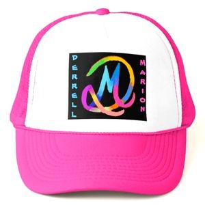 Hot Bubble Gum Pink DM Snapback Trucker Hat /  Cap